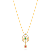 22K Gold Royal Teardrop Necklace